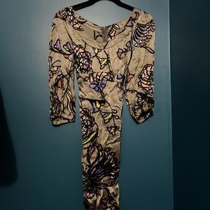 Multi Colored Flower Pattern Dress